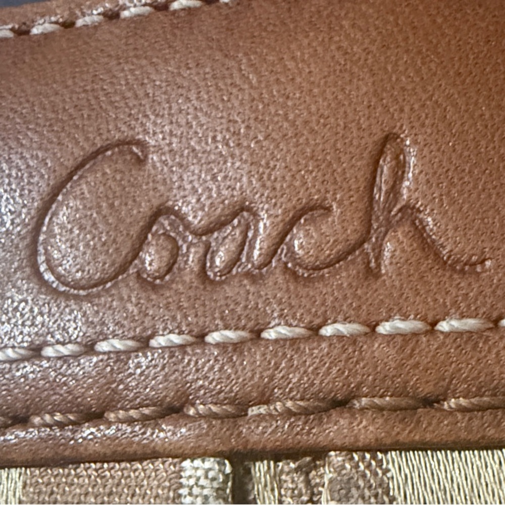 Coach Brown and Gold Men's Card Holder - Picture 2 of 8